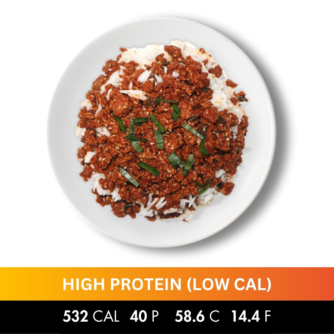CRISPY KOREAN BEEF RICE BOWL (LOW CAL)