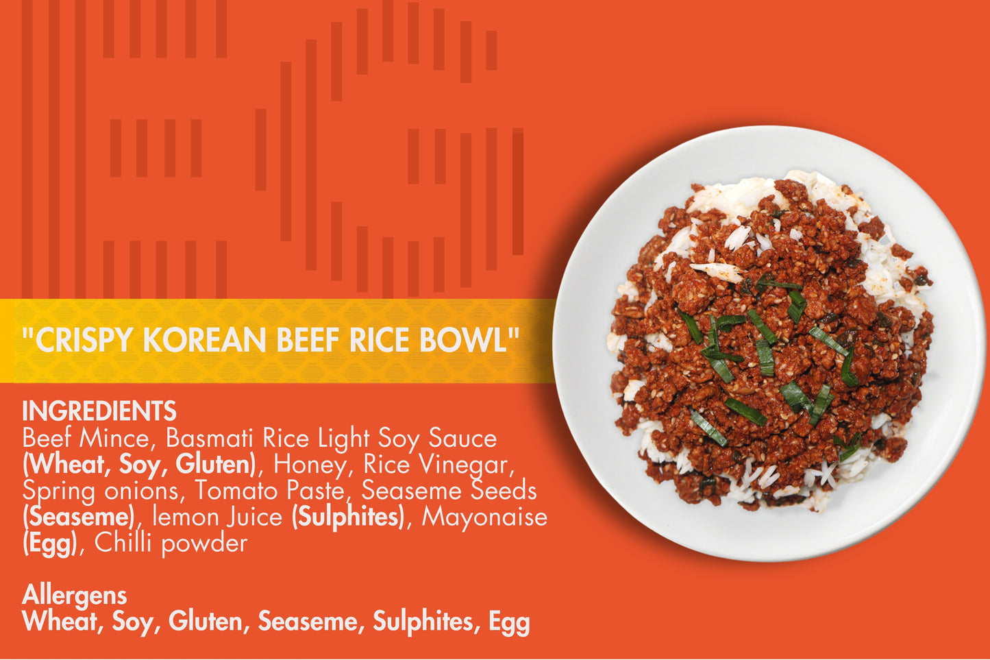 CRISPY KOREAN BEEF RICE BOWL (LOW CAL)