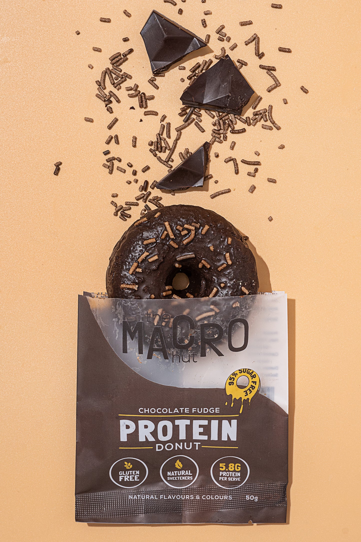 CHOCOLATE FUDGE PROTEIN DONUT